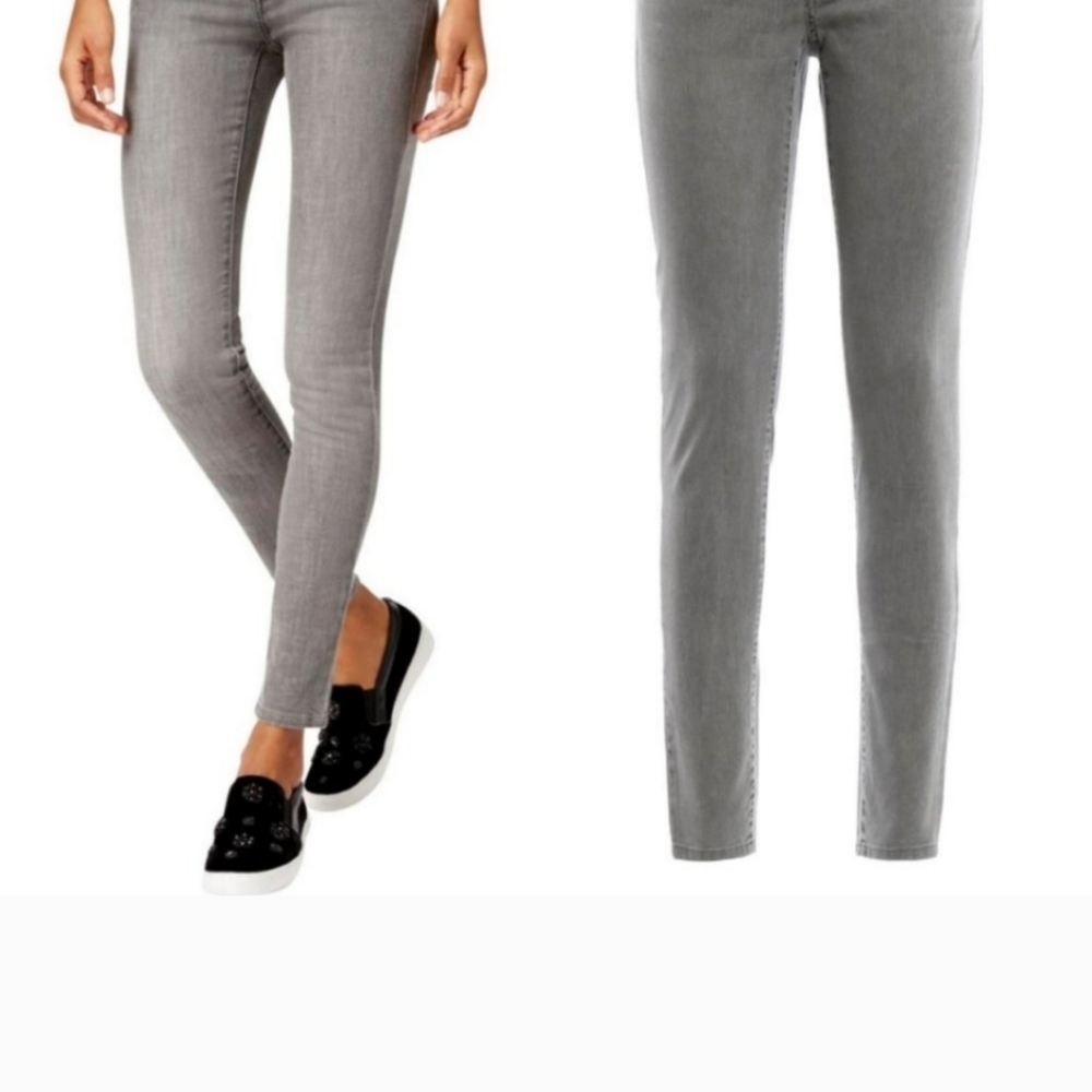 Michael Kors Ghost Heather Grey Izzy Skinny Mid Rise Jeans Size 6.